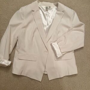 14th & Union Cream Satin Blazer